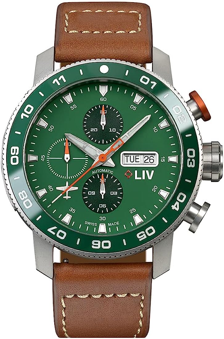 251228003400108_1 LIV P-51 Titanium 46MM Swiss Automatic Day-Date Chrono Men's Watch - Unidirectional Ceramic Bezel- High-Grade Titanium Case - Sapphire Crystal - Image 1