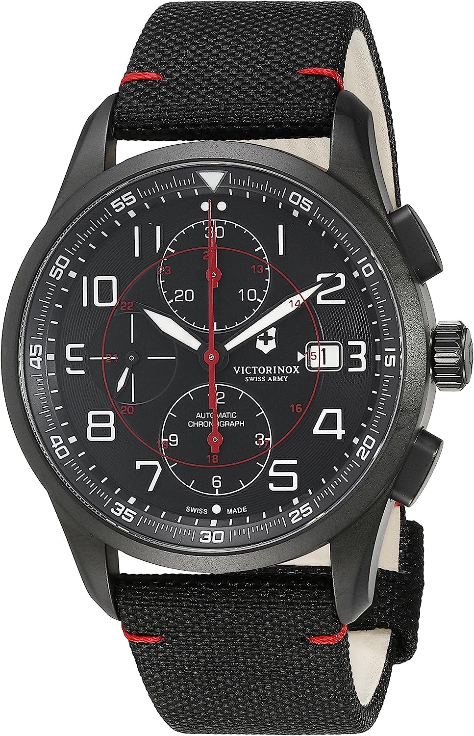 251228015013187_1 Victorinox Men's 241721 AirBoss Analog Display Swiss Automatic Black Watch - Image 1
