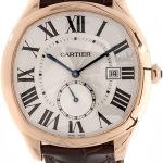 Cartier Drive Silver Dial 18KT Rosegold Automatic Men's Watch WGNM0003