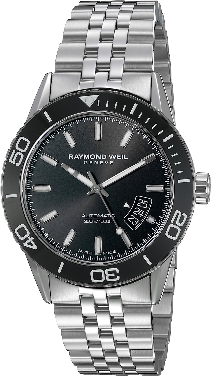 251228015013976_1 Raymond Weil Men's 'Freelancer' Swiss Automatic Stainless Steel Casual Watch, Color:Silver-Toned (Model: 2760-ST1-20001) - Image 1
