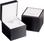 Gucci Swiss Quartz Gold-Tone and Leather Dress Black Men's Watch(Model: YA142407) - Image 3