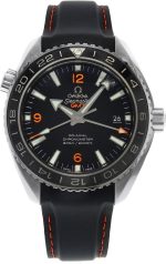 Omega Planet Ocean GMT Black Dial Rubber Strap Mens Watch 23232442201002