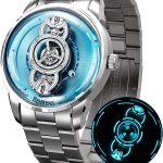 Behrens Watch for Men Original Unique Design Automatic Watch Swiss GPHG 2020 Skeleton Sapphire Steampunk