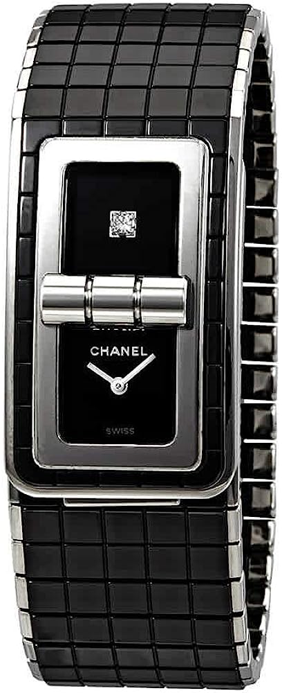 260106080529519_1 Chanel Black Code Coco Black Diamond Dial Ladies Steel and Ceramic Watch H5147 - Image 1