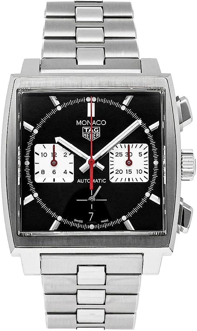 260106101155581_1 Tag Heuer Monaco Automatic Black Dial Watch CBL2113.BA0644 (Pre-Owned) - Image 1