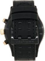 Hamilton Watch Khaki Aviation Converter Swiss Automatic Chronograph Watch 44mm Case, Black Dial, Black Leather Strap (Model: H76736730) - Image 3