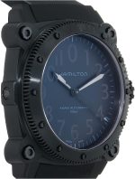 Hamilton Watch Khaki Navy BeLOWZERO Swiss Automatic Watch Titanium 46mm Case, Black Dial, Black Rubber Strap (Model: H78505330) - Image 4