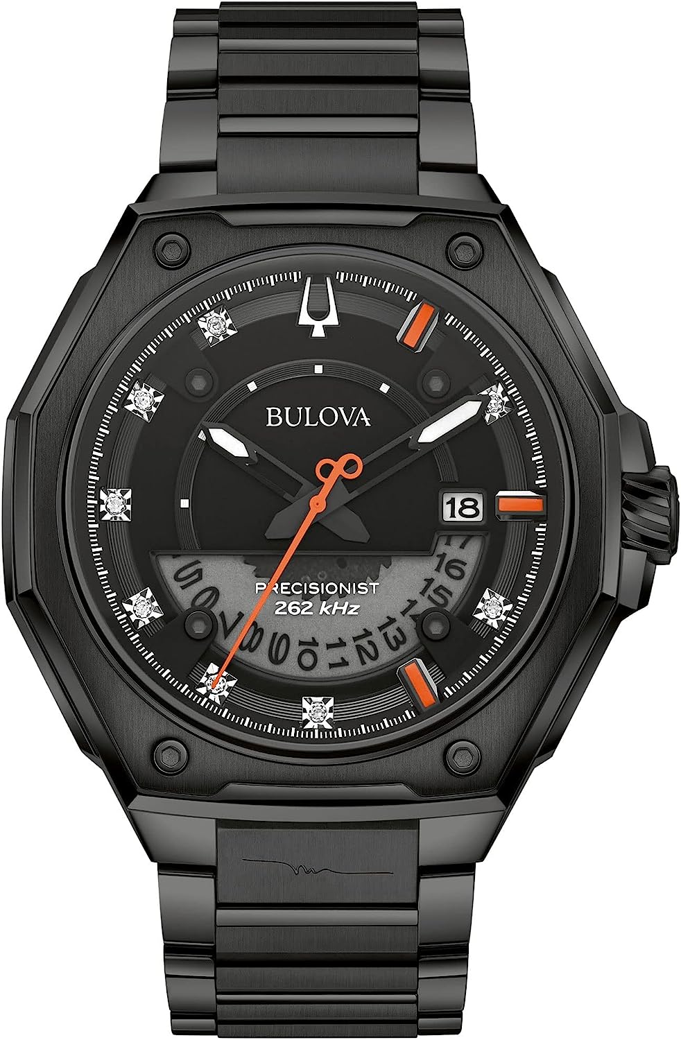 260107124439992_1 Bulova Marc Anthony Mens Series X Diamond Dial Black Ion-Plated Watch, Style: 98D183 - Image 1