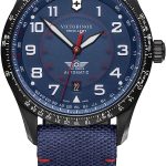 Victorinox Airboss Mechanical Watch with Blue Dial and Blue Nylon Strap