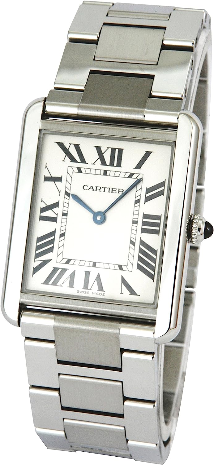 260107124440241_1 Cartier Men's W5200014 Tank Solo Large Stainless Steel Watch - Image 1