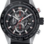 TAG Heuer Carrera Men's Watch Skeleton Dial w/ Black Rubber Strap CAR201V.FT6046