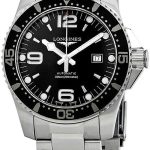 Longines HydroConquest 44MM Auto Stainless Steel Black Dial Men's L3.841.4.56.6