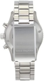 Hamilton Watch Khaki Aviation Converter Swiss Automatic Chronograph Watch 44mm Case, Black Dial, Silver Stainless Steel Bracelet (Model: H76726130) - Image 3