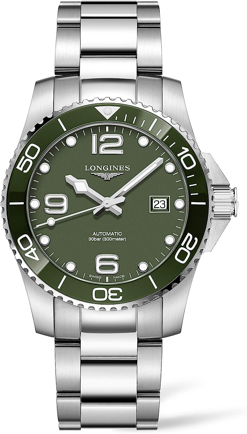 260107124440799_1 Longines orologio uomo HydroConquest verde 41mm automatico acciaio L3.781.4.06.6 - Image 1