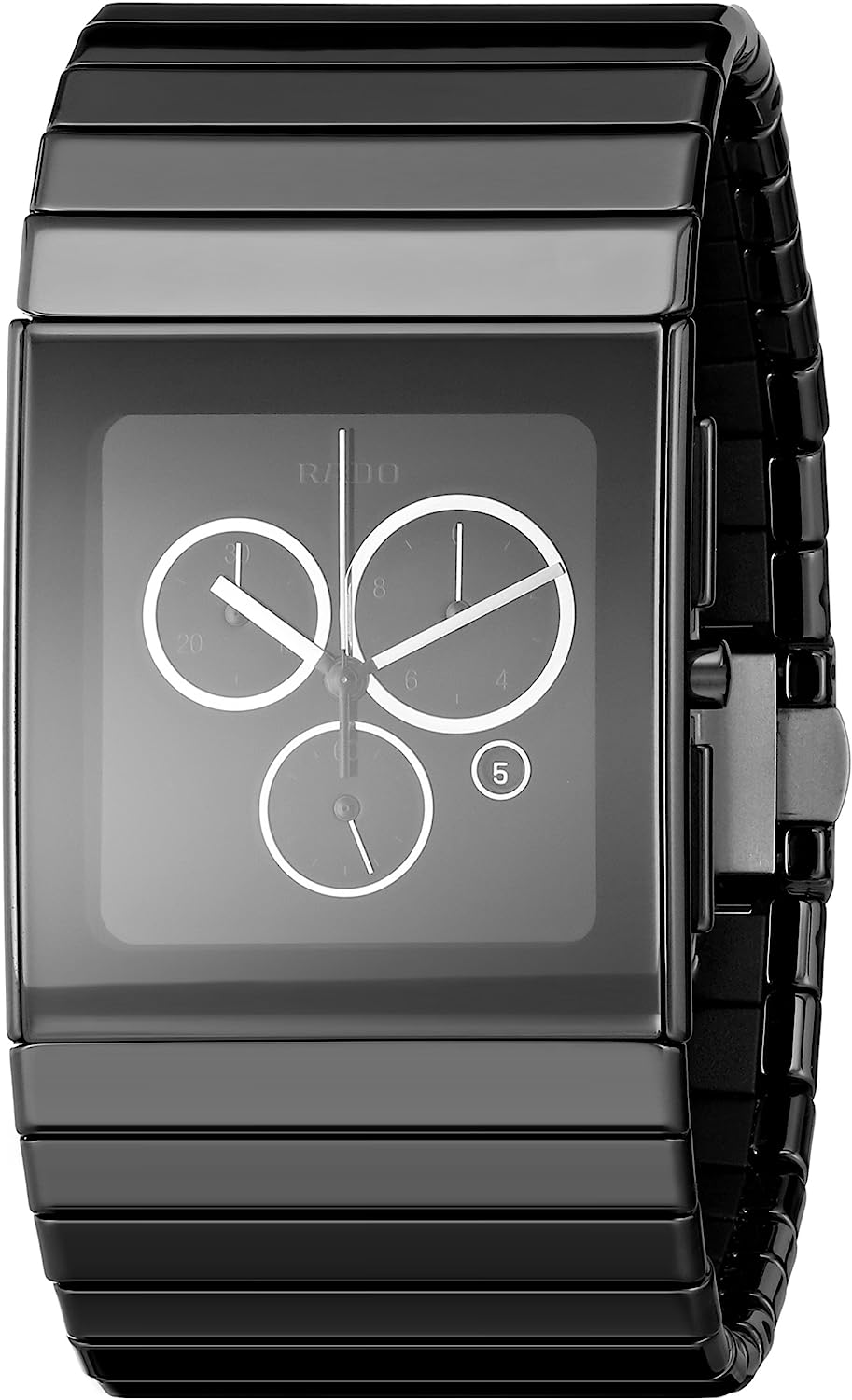 260107124441692_1 Rado Men's R21714152 Ceramica Black Dial Ceramic Chronograph Watch - Image 1