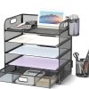 Mesh Desk Organizer + Pen Holders+drawer