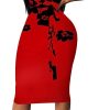 Red Floral 069