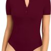 Short Sleeve Burgundy