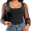 Black Long Puff Sleeve